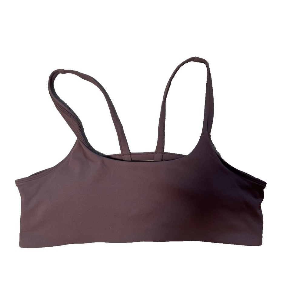 Vuori Women's Strappy Athletic Yoga Sports Bra Tan/Brown/Eggplant NWOT Sz XL